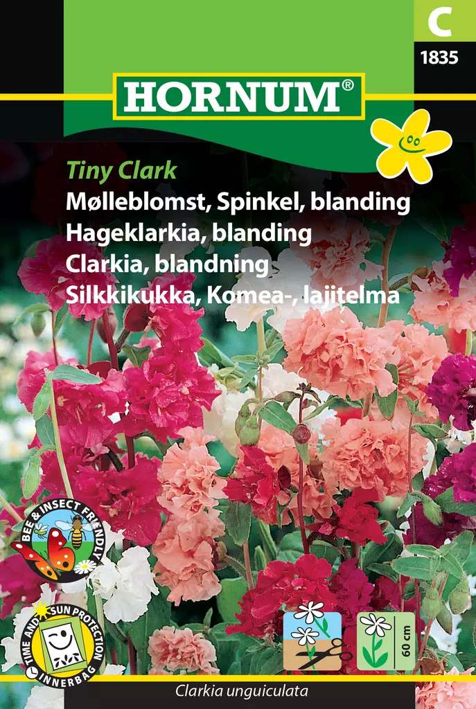 Silkkikukka, Komea-, lajitelma Tiny Clar - Kukkien ja koristeheinien siemenet - 5708787018359 - 0